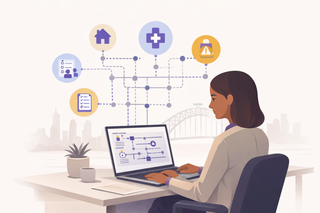 Level 3 support coordinator managing complex NDIS supports and coordinating multiple services